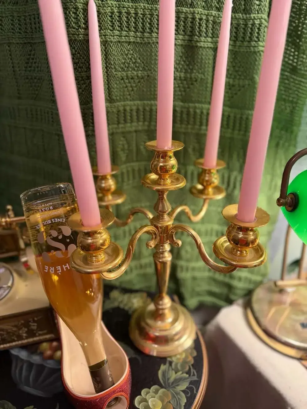 Vintage 5-Arm Brass Candelabra Candle Holder